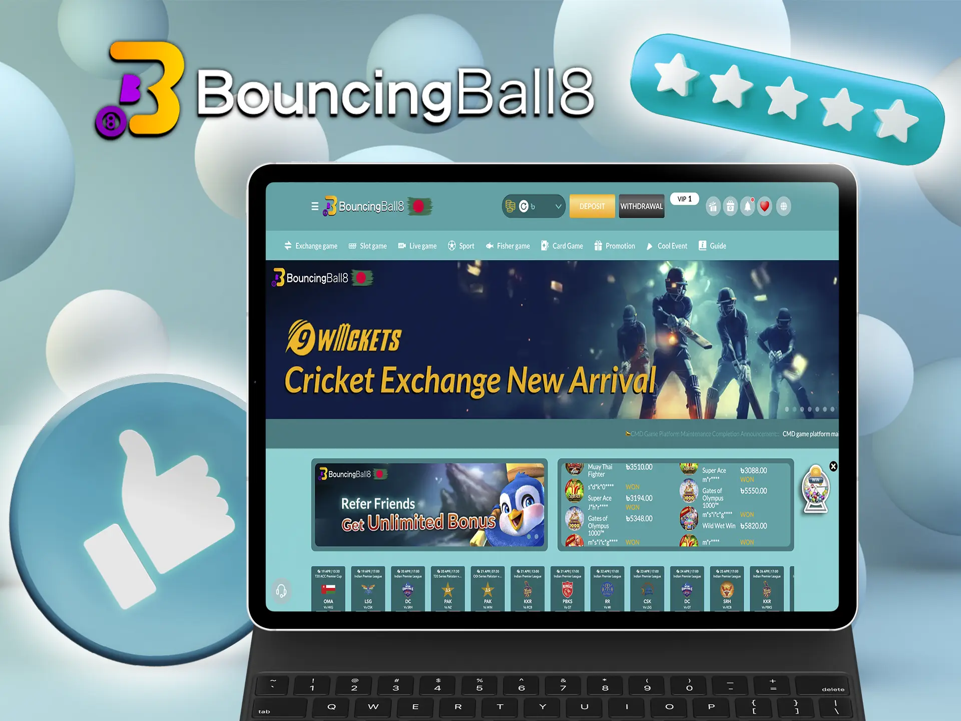 BouncingBall8 Casino is a team of professionals who strive to make your gaming experience as convenient and profitable as possible.