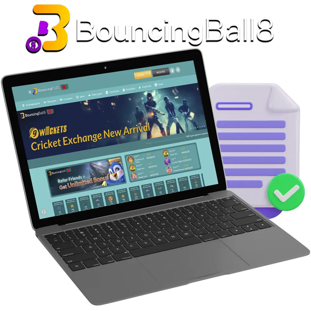 Carefully study the rules for using the BouncingBall8 site.