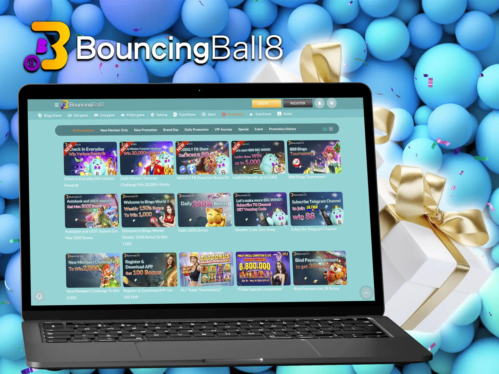 The wide variety of bonuses from BouncingBall8 will give you great opportunities to win regularly and increase your profits.