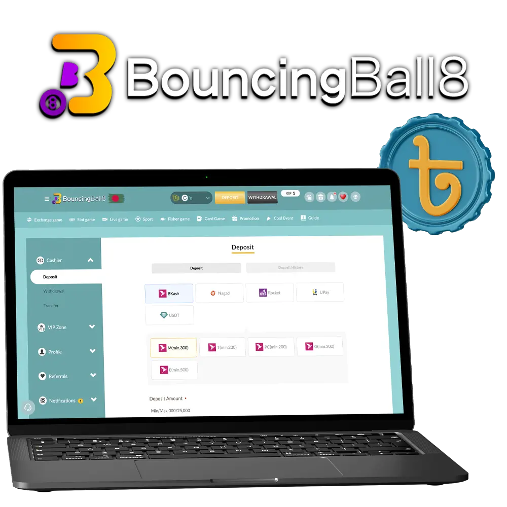 Find out all the details about funding your account at BouncingBall8 Casino.